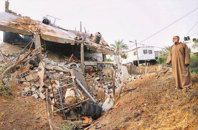 غزہ پراسرائیلی فوج کی بمباری میں متعدد فلسطینی شہید،عمارتیںملبے کا ڈھیر